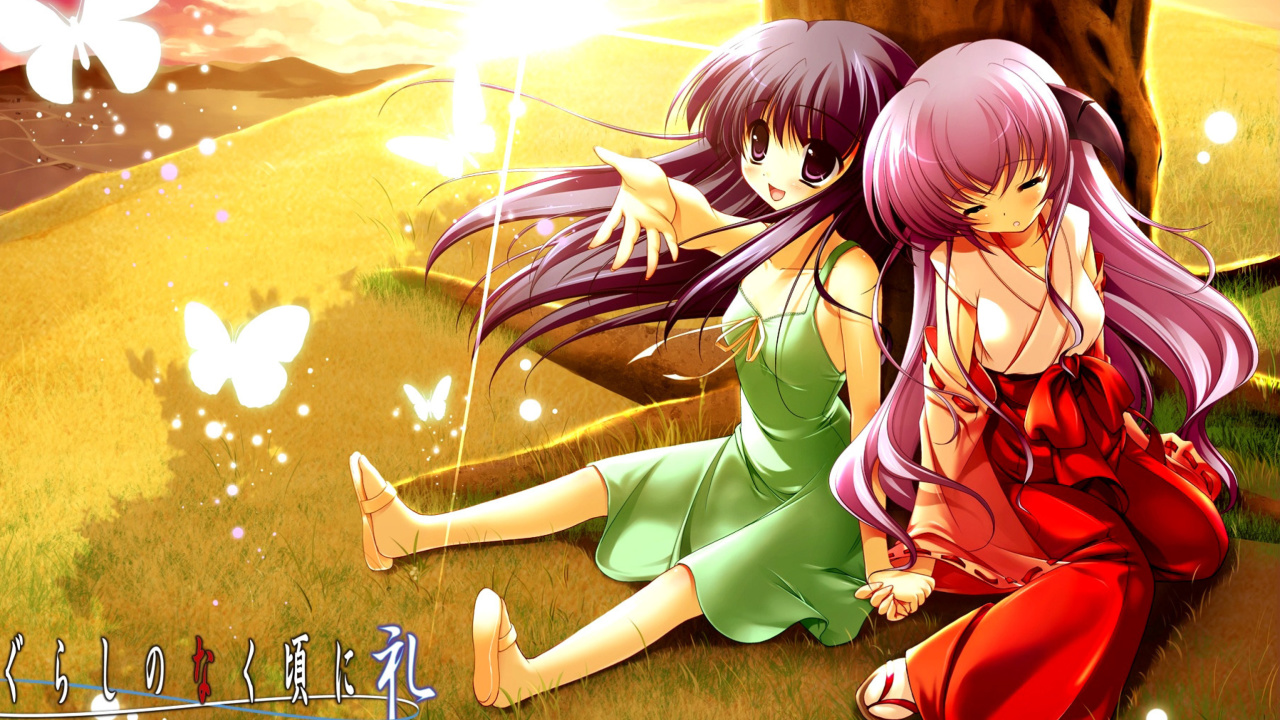 Hanyu and Rika in Higurashi screenshot #1 1280x720