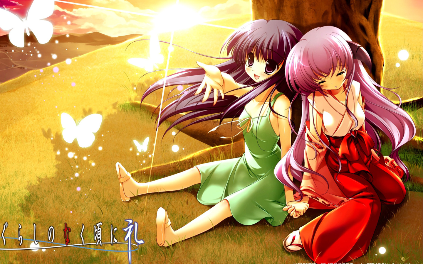 Screenshot №1 pro téma Hanyu and Rika in Higurashi 1440x900