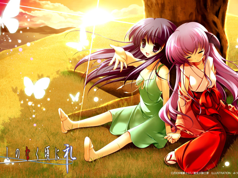 Hanyu and Rika in Higurashi screenshot #1 800x600