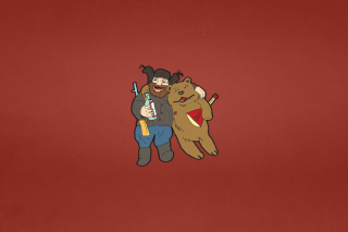 Russian Bear With Balalaika Picture for Android, iPhone and iPad