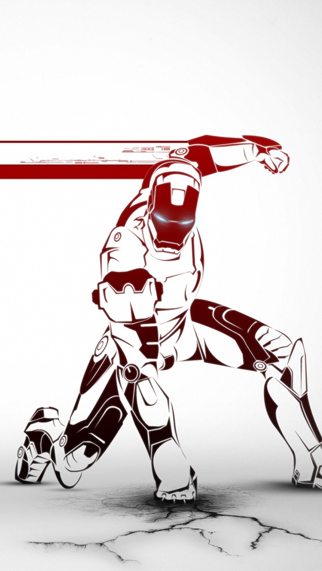 Das Iron Man Comic Art Wallpaper 640x1136