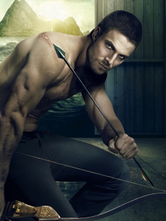 Das Oliver Queen Green Arrow Wallpaper 240x320