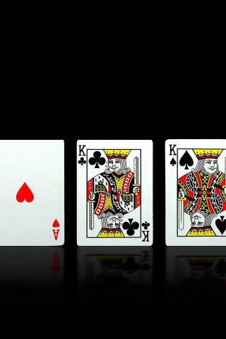 Das Poker Playing Cards Wallpaper 320x480