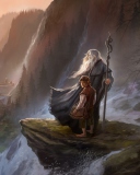 Das The Hobbit An Unexpected Journey - Gandalf Wallpaper 128x160