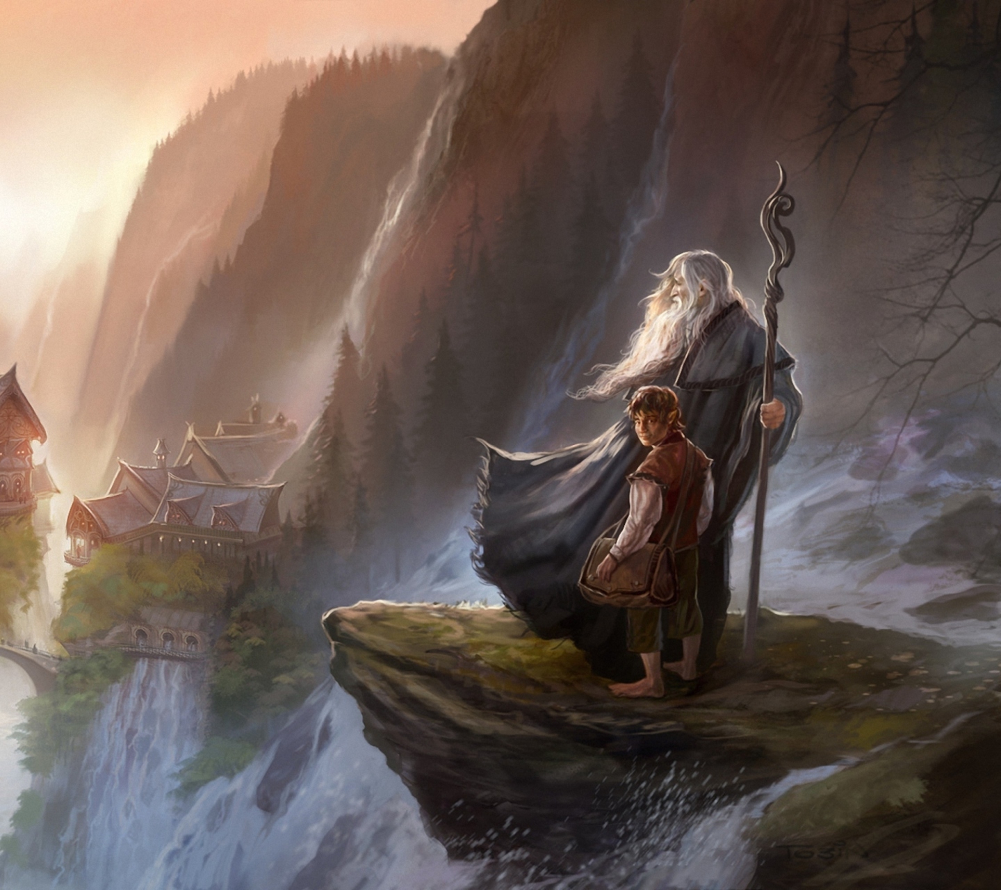 Das The Hobbit An Unexpected Journey - Gandalf Wallpaper 1440x1280