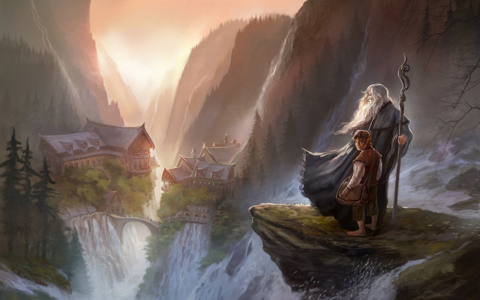 Das The Hobbit An Unexpected Journey - Gandalf Wallpaper 1680x1050