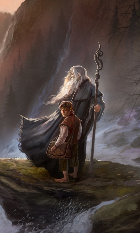 Das The Hobbit An Unexpected Journey - Gandalf Wallpaper 480x800