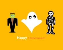 Fondo de pantalla Halloween Costumes Skeleton and Zombie 220x176
