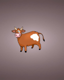 Das Funny Cow Illustration Wallpaper 128x160