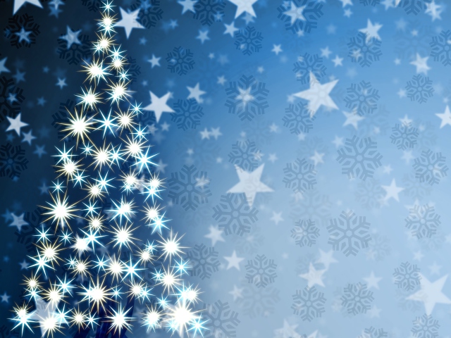 Das Christmas Tree Art Wallpaper 640x480