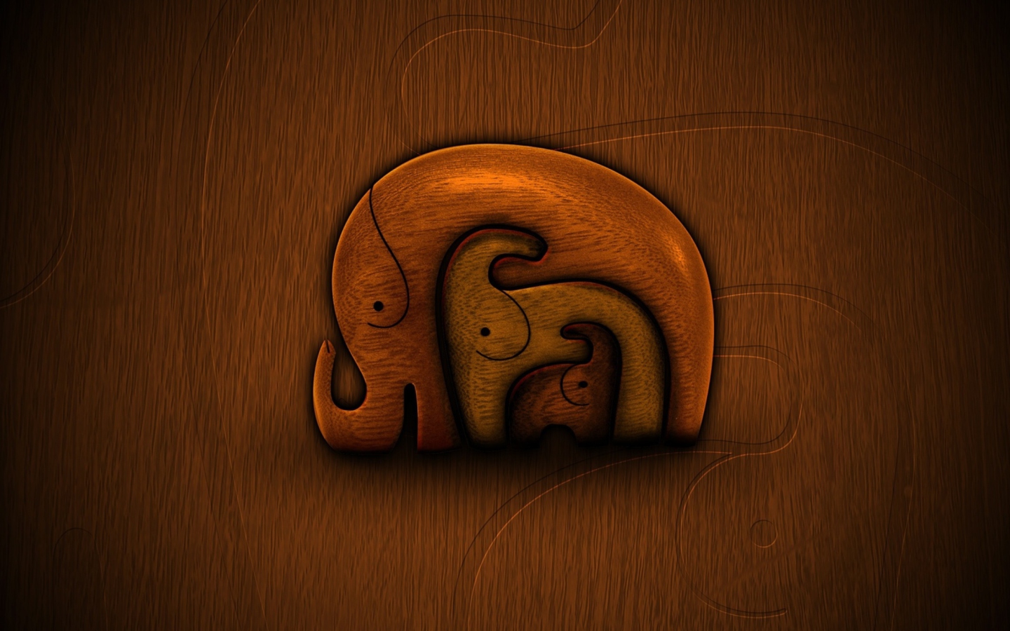 Fondo de pantalla Three Elephants 1440x900