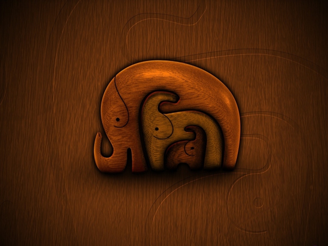 Das Three Elephants Wallpaper 640x480