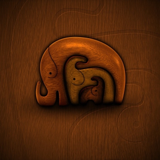 Free Three Elephants Picture for 1024x1024