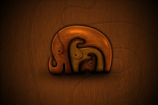 Three Elephants Background for Android, iPhone and iPad