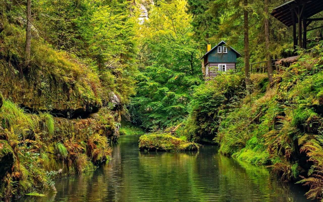 Das Lake house Wallpaper 1280x800