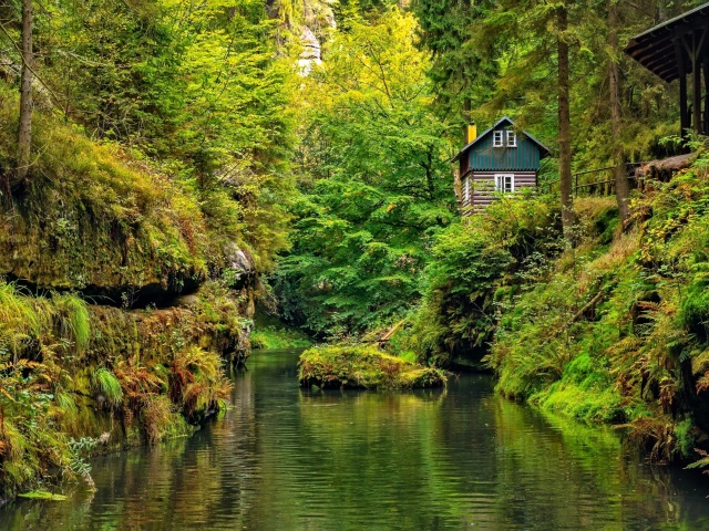 Das Lake house Wallpaper 640x480