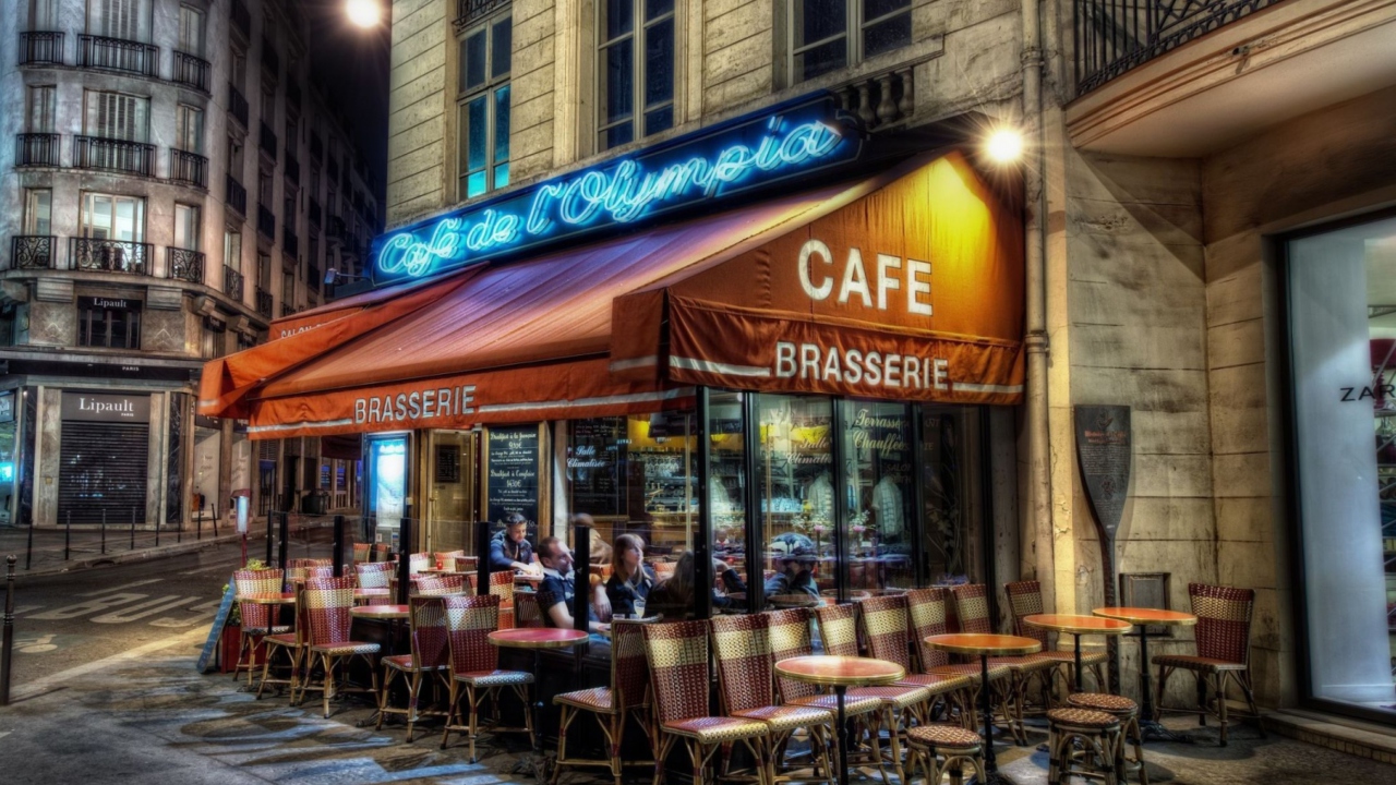 Paris Cafe wallpaper 1280x720