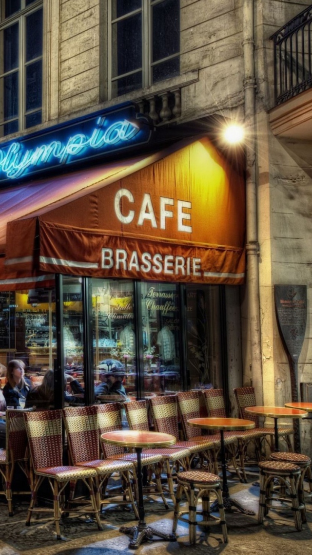 Fondo de pantalla Paris Cafe 640x1136