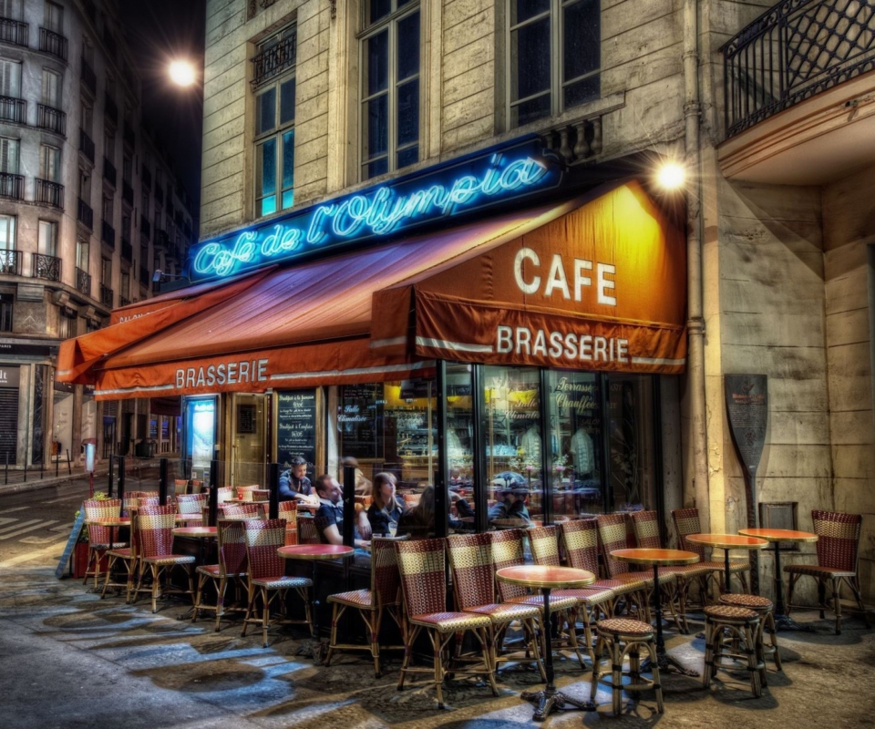 Paris Cafe wallpaper 960x800