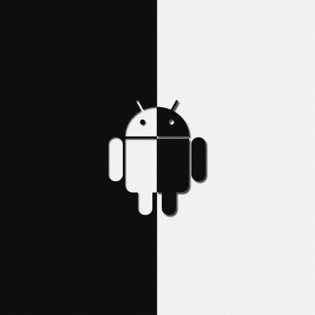 Das Android Black And White Wallpaper 1024x1024