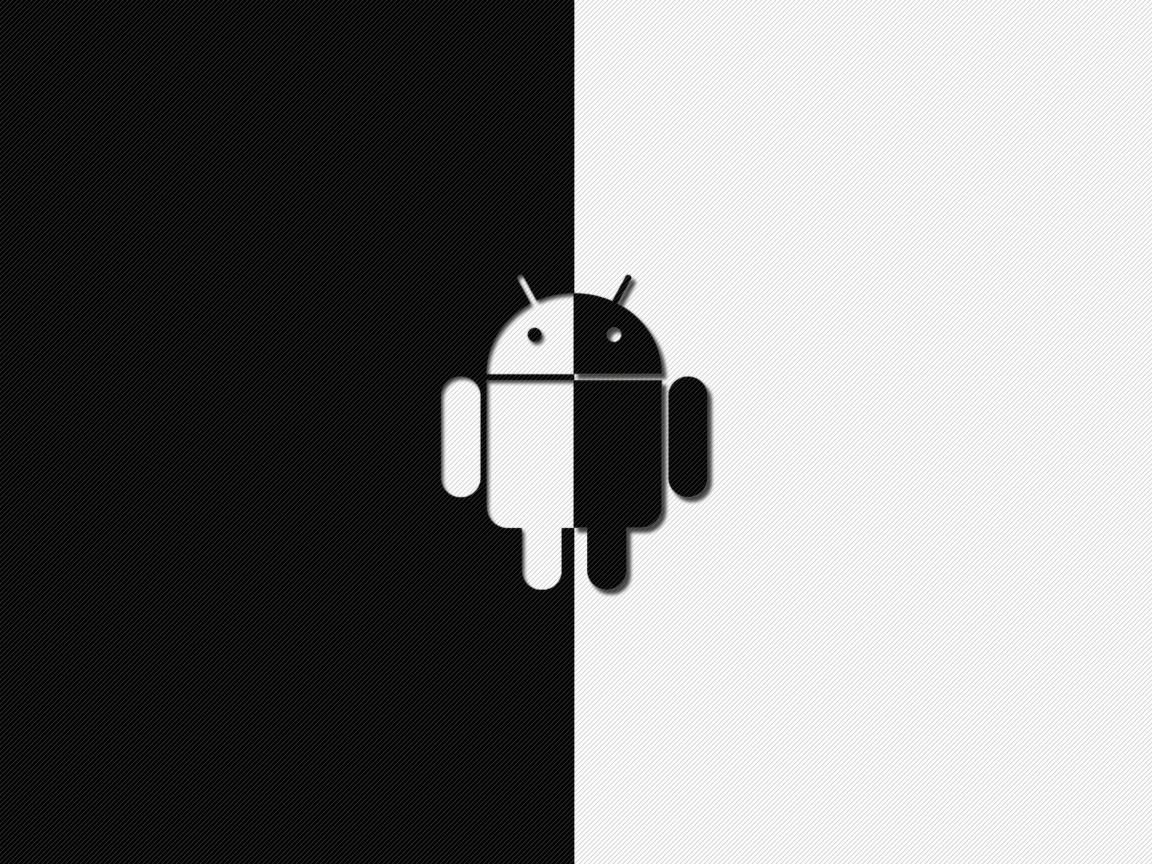 Android Black And White wallpaper 1152x864