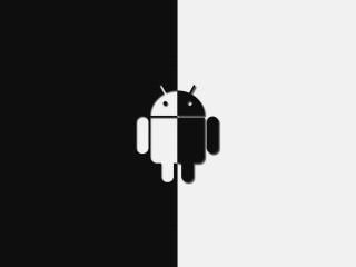Das Android Black And White Wallpaper 320x240