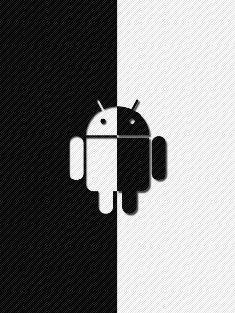 Android Black And White wallpaper 480x640