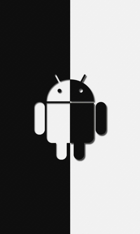 Das Android Black And White Wallpaper 480x800