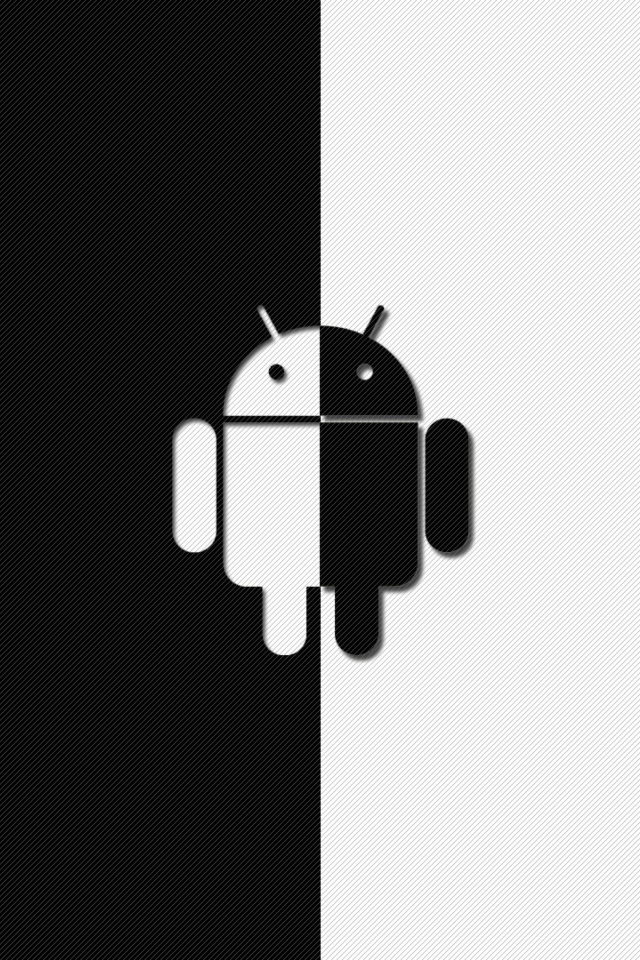 Das Android Black And White Wallpaper 640x960