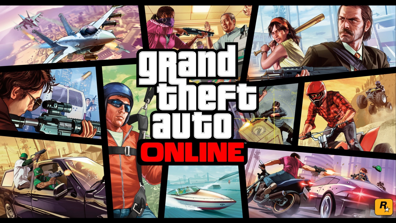 Grand Theft Auto Online wallpaper 1366x768