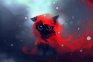 Free Red Riding Hood Cat Picture for Android, iPhone and iPad