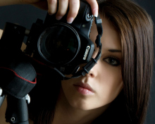 Das Girl Photographer Wallpaper 220x176