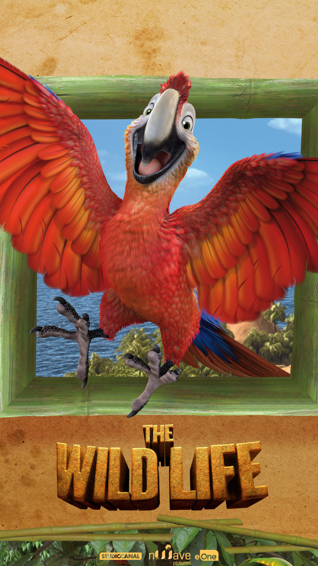 Fondo de pantalla The Wild Life Cartoon Parrot 1080x1920