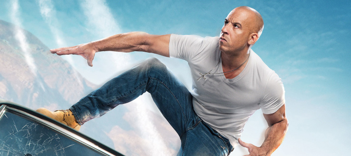 Fondo de pantalla Fast & Furious Supercharged Poster with Vin Diesel 720x320