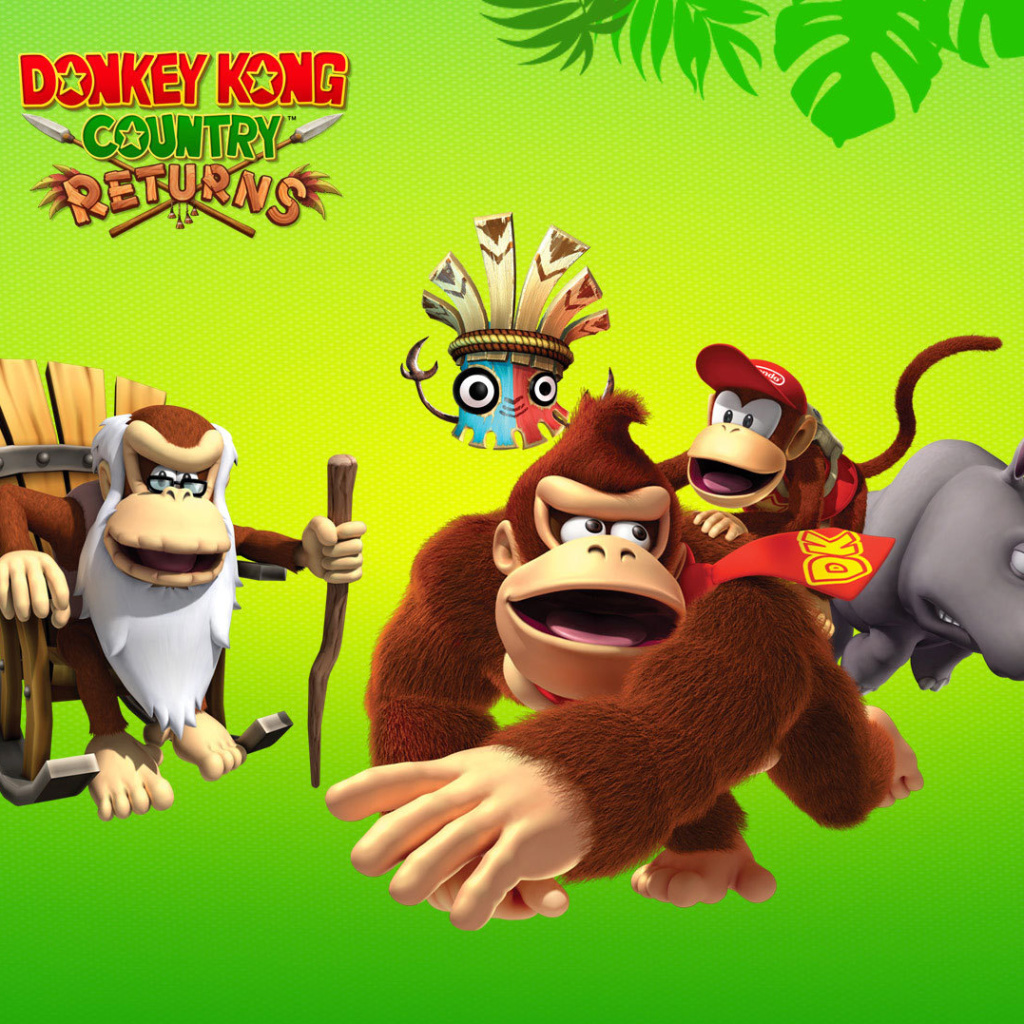 Donkey Kong Country Returns Arcade Game wallpaper 1024x1024