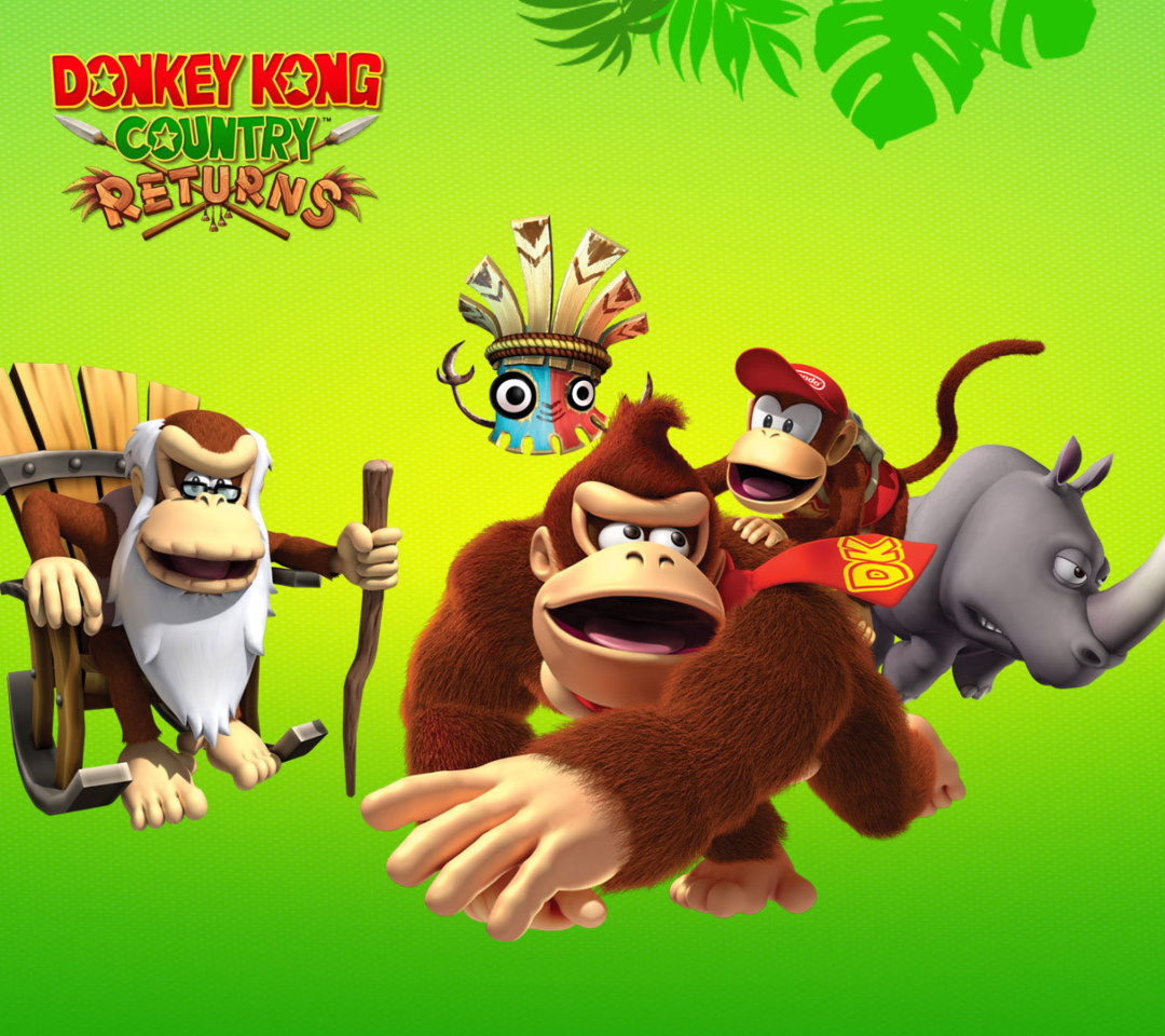 Обои Donkey Kong Country Returns Arcade Game 1080x960