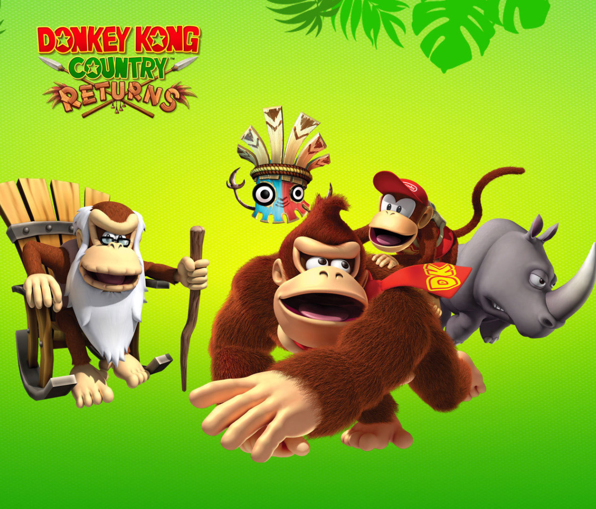 Обои Donkey Kong Country Returns Arcade Game 1200x1024
