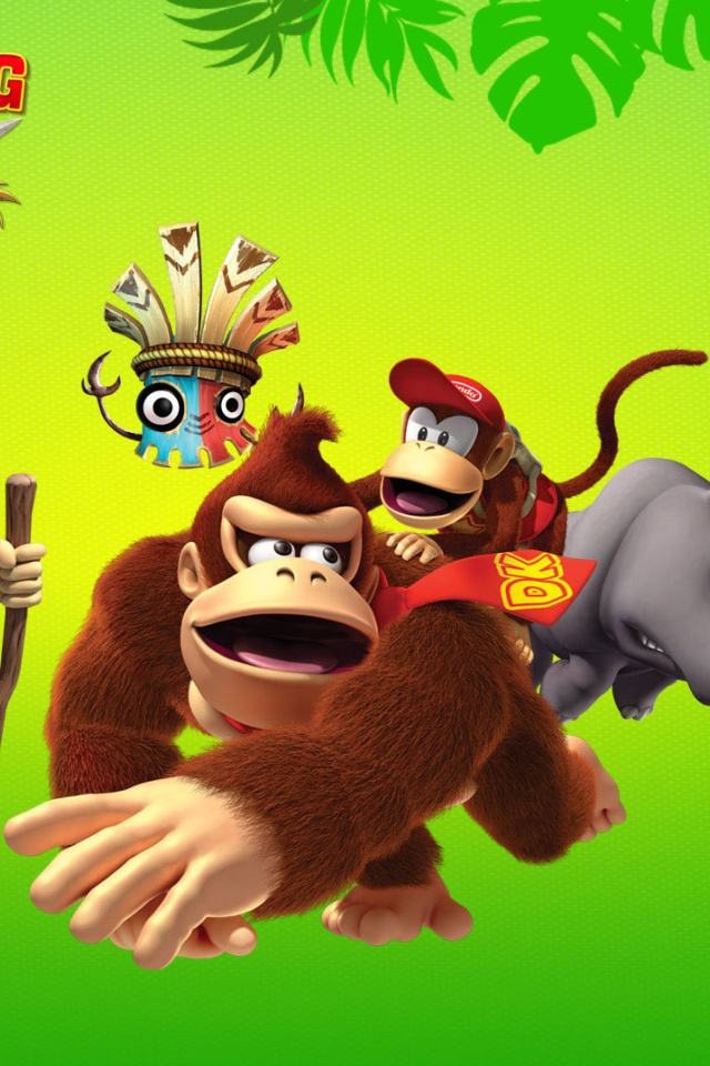 Donkey Kong Country Returns Arcade Game wallpaper 640x960