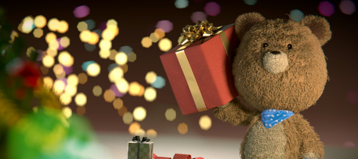 Teddy Bear With Gifts screenshot #1 720x320