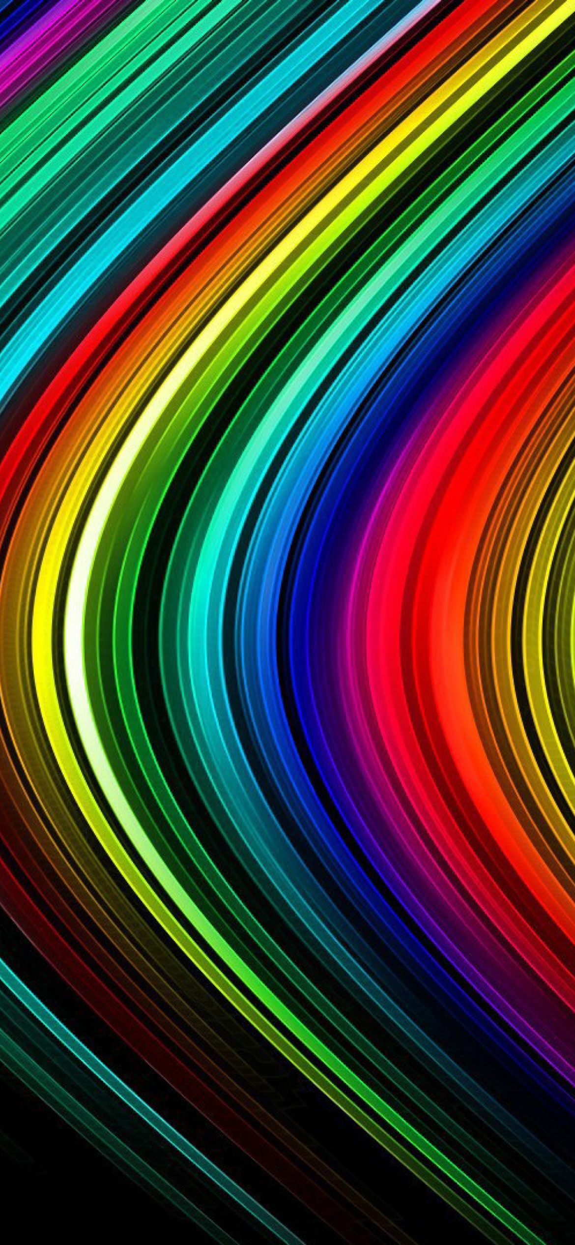 Rainbow Lines wallpaper 1170x2532