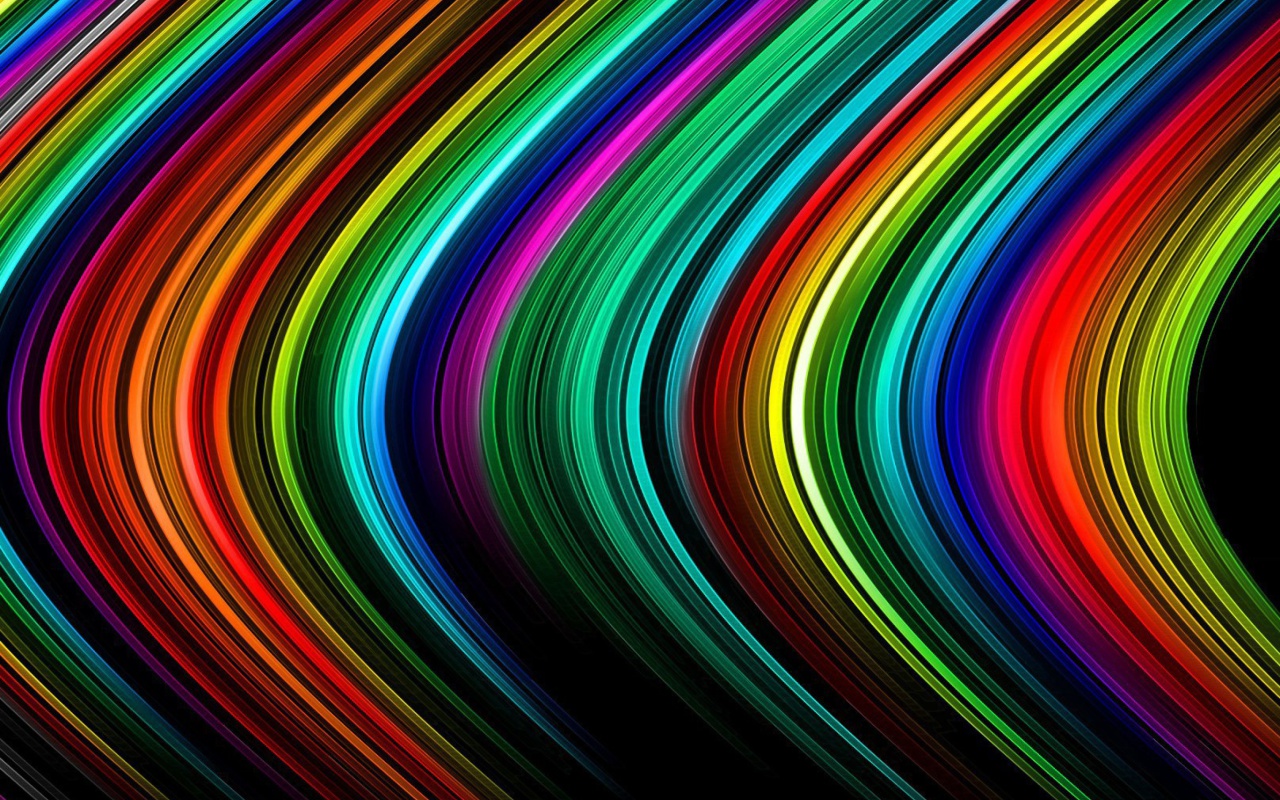 Das Rainbow Lines Wallpaper 1280x800