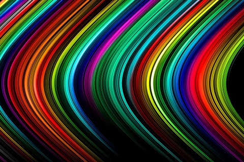 Rainbow Lines wallpaper 480x320