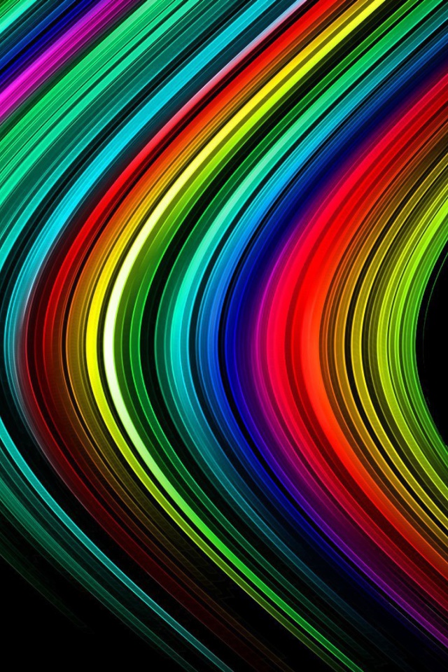Das Rainbow Lines Wallpaper 640x960