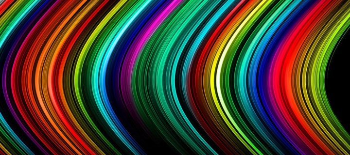 Fondo de pantalla Rainbow Lines 720x320