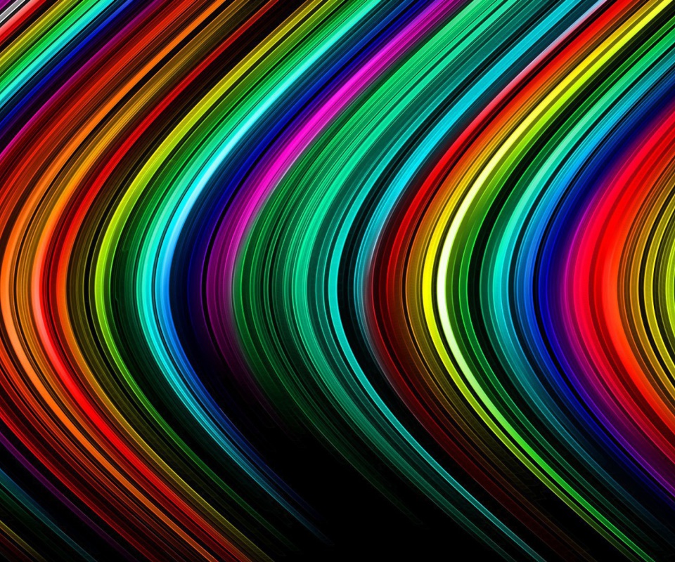 Das Rainbow Lines Wallpaper 960x800