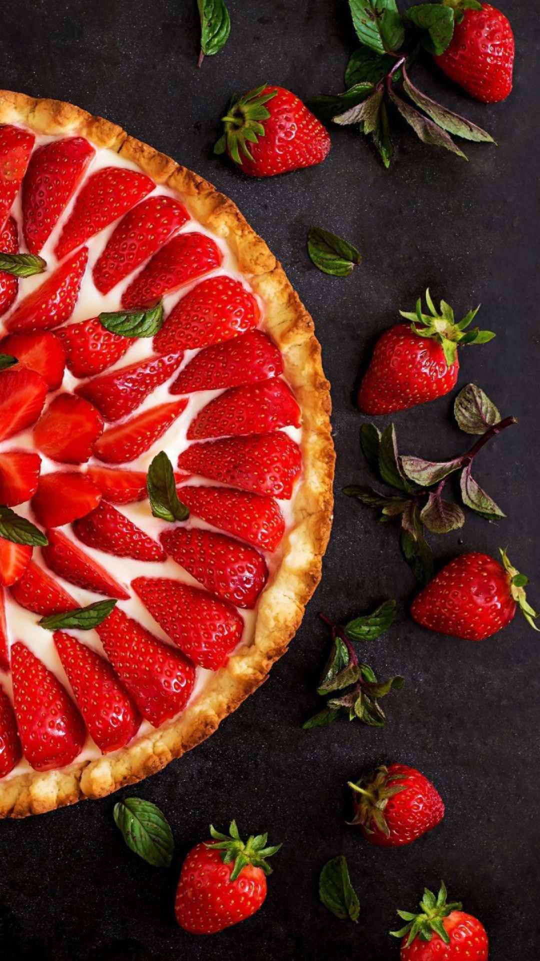 Strawberry pie wallpaper 1080x1920