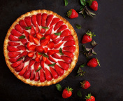 Das Strawberry pie Wallpaper 176x144