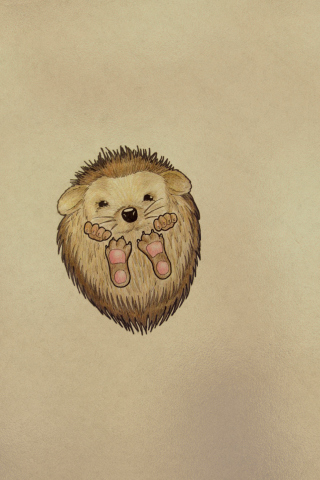 Das Cute Hedgehog Wallpaper 320x480