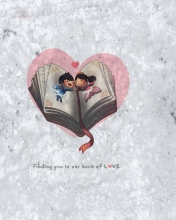 Sfondi Love Is Finding You In Our Book Of Love 176x220