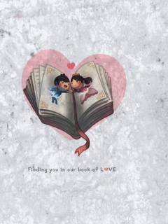 Sfondi Love Is Finding You In Our Book Of Love 240x320
